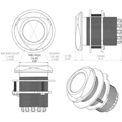 Lumitec SeaBlaze Typhoon Underwater Bronze Thru-Hull LED Light - RGBW Spectrum [101449]