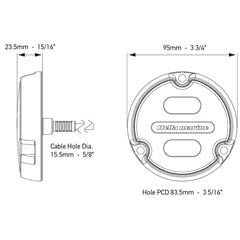 Hella Marine Apelo A1 Blue White Underwater Light - 1800 Lumens - Black Housing - White Lens [016145-011]