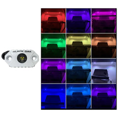 Black Oak Rock Accent Light - RGB - White Housing [MAL-RGB]